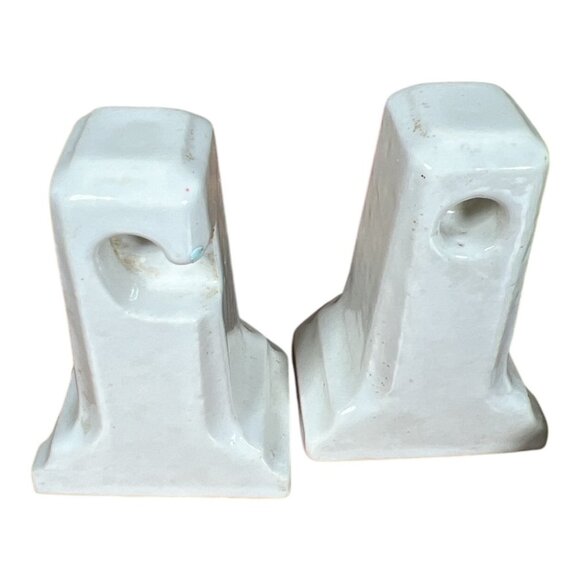 Vintage Porcelain Towel and Cup Holders - Picture 2 of 7